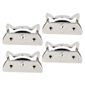 Miniatyrbild 6 av 8: 4 Set Metall Dekorativt Spänne Katt Klämma Stopper Läder Varor Bagage Jeans DIY TillbehörSilver B01-51-52059