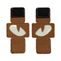 Miniatyrbillede 1 af 8: 2 stk. Katteøjne-patch med reflekterende velcro-design i lærred - Lysende katteøjne-patch til hatte, uniformer, rygsække, udendørsaktiviteter og natteture - Khaki