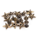 Miniatyrbillede 7 af 8: Stjerneformet nitteknopper DIY Tøj Sko Dekorationstilbehør med skruer 14 mm Bronze