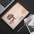 Miniatyrbild 6 av 6: Signature White Feather Pen Set - Retro Craft Collection för elegant bankettskrivande