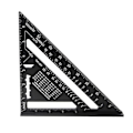 Miniatyrbillede 1 af 5: Firkantet trekant lineal 7 tommer høj præcision aluminiumslegering måleværktøj, sort