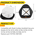 Pikkukuva 3 / 5: 4 kpl pölysäiliön suodattimia, korvaavat Shark Cordless Hand Vac SV780 SV75Z SV728N SV726N -malleihin, verrattavissa osaan # XF769, XSB726N