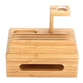Miniatyrbillede 6 af 8: Bambus Enhed Organizer Stativ Mobiltelefon Tablet Ur Holder Skrivebord Opbevaringsboks Gaver