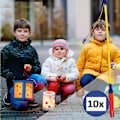 Pikkukuva 2 / 5: 10x Lyhtypuikko Lasten Lyhtyihin St 40 Cm Sarjassa Lyhty Varsi Ja Valo Sähköinen Paristokäyttöinen 5 Sarja