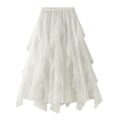 Pikkukuva 1 / 3: Mesh Ruffle Tutu pitkä swing-hame - Valkoinen