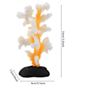 Miniatyrbilde 3 av 5: Kunstig Lysende Korall Silikon Simulering Korall Undervanns Landskaps Ornament(Gul)