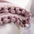 Miniatyrbilde 4 av 4: 1 stk Flanellpledd Plysjpledd, Varmt laken for seng og sofa, Mykt og lett flanellpledd - 130*150CM (0,75kg), rosa