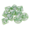 Pikkukuva 5 / 5: 10 kpl 10-sivuista noppaa D10 Monitahoiset nopat Dungeons and Dragons -peliin Vihreä