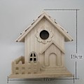 Miniatyrbillede 2 af 5: Fuglehus Hængende Fuglehus Fuglekasse Håndlavet Trækasse Bur Udendørs Fuglehus