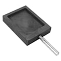 Miniatyrbilde 1 av 8: Grafittstøpeform Metallbarrestøpeform Digel med Håndtak for Smelting Raffinering Gull Sølv Kobber 4,13 X 3,15 X 0,39in