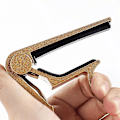 Miniatyrbillede 4 af 5: Akustisk & Elektrisk Guitar Capo, 6-strenget, Sort+Guld