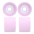 Miniatyrbillede 7 af 8: 4 stk./sæt PU holdbart Longboard Dance Board Skateboard udskiftningshjul tilbehørpink