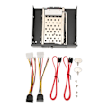 Miniatyrbilde 1 av 8: 2,5 tommers HDD monteringsbrakett i rustfritt stål ABS 6 Gbps høyhastighetsstøtte SATA I/II intern HDD mobil rack bur