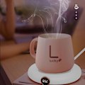 Miniatyrbild 3 av 4: USB Mug Värmare med Automatisk Avstängning, 3 Justerbara LED Värmeplatta, Vit