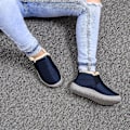 Miniatyrbillede 2 af 5: Vintervandtætte Sne Støvler til Mænd - Letvægts Slip-On Ankelstøvler i Blå