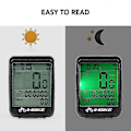 Miniatyrbillede 4 af 5: Vandtæt Cykel Speedometer Trådløs Cykelcomputer Regntæt LCD Display Multifunktionel Cykling