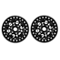 Miniatyrbilde 8 av 8: 2 stk 1,9 tommers Beadlock-hjul i aluminiumlegering CNC-bearbeiding Universal RC-hjul for Crawler Black