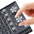 Miniatyrbild 7 av 8: V8 USB extern ljudkort mobiltelefon dator ljudkort för online sång live sändning