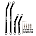 Miniatyrbilde 1 av 8: Høy klaring RC chassis koblinger sett for AXIAL SCX24 1/24 RC Crawler Bil Aluminiumlegering RC Styrestenger Trekkstenger Svart