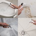 Miniatyrbild 7 av 8: ABS Mini Handhållen Toalett Bidet Spray Duschmunstycke Badrum Kropp Rengöringsslang Adapter