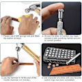 Miniatyrbillede 3 af 5: Metal Læder Stempel Værktøjssæt til Bogstaver og Tal A-Z 0-9