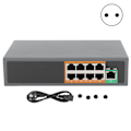 Miniatyrbild 1 av 8: POE-switch 9 portar 100V till 240V Gigabit Ethernet-adapter för IP-kameror CCTV-säkerhetssystem Trådlös APEU-kontakt