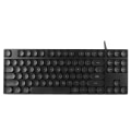 Miniatyrbilde 8 av 8: Gaming Keyboard USB Rund 87 nøkler Fargerikt bakgrunnsbelyst Ergonomisk Mekanisk Touch Kablet tastatur for stasjonær bærbar PC Svart