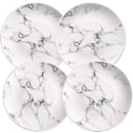 Miniatyrbillede 1 af 4: 2025 Nyt Marmor Design Porcelæn Middags Accent Tallerkener Sæt med 4 (8 tommer)