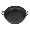 Miniatyrbillede 2 af 8: Foldbar Frituregryde Silikone Liner Fødevarekvalitet Høj Temperaturbestandig Rund Frituregryde Silikone Gryde Sort Diameter 19CM