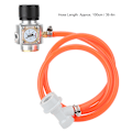 Miniatyrbillede 8 af 8: Tr21x4 gevind CO2-opladerkit gasregulator med slangetilbehør til sodavand øltønde brygning