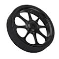 Miniatyrbillede 6 af 8: Aluminiumslegering Foldecykel Easy Wheel 82mm udvidet leje Easy Wheel til Brompton 3sixty FoldecykelSort