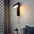 Miniatyrbillede 3 af 5: Sort Indendørs Væglampe, LED Moderne Væglampe 7W, Træksnorskontakt, LED Væglamper Indendørs Lys til Soveværelse, Stue 1 PAKKE