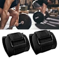 Miniatyrbillede 6 af 8: 1 par sports håndledsstroppe Anti Slip Fortykke håndledsstøtter Gym Cross Matching vægtstøttestropper Gratis størrelse sort