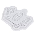 Miniatyrbillede 3 af 8: Nøglehul nøglemønster silikoneform Fondant chokoladeform bagning kage dekoration værktøjer50-1767 grå