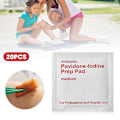Miniatyrbillede 5 af 8: Bærbare Povidone Jod Non Woven Wipe Vådservietter Engangs Rengøringspude Åndbar (20 stk.)