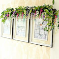 Miniatyrbillede 1 af 4: 2 stk. 2,1 m/stk. Kunstig Wisteria Ranke, Blomsterguirlande Wisteria Ranke Rotting Hængende Blomster Til Udendørs Brug