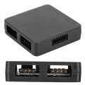 Miniatyrbillede 8 af 8: RGB Converter Wizard Lighting Adapter 3Pin (+5V) ARGB Light til 4Pin (+12V) RGB Fans (Sort)