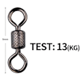 Miniatyrbillede 3 af 5: Fiskeri svirvel konnektor ring rullende rotator for sikkerhed Kana krog A