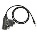 Miniatyrbild 8 av 8: Halsmikrofonheadset 7,1 mm plug 2-vägs radiohörlur med U94 PTT för 3,5 mm mobiltelefon
