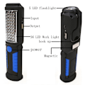 Miniatyrbillede 3 af 4: Genopladeligt LED-arbejdslys med magnetisk fakkelinspektionslampe