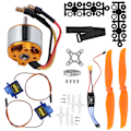 Miniatyrbillede 7 af 8: 2212 1400KV Motor 8060 Propeller 9G Servo 30A XT60 ESC Kit til fjernstyret helikopter