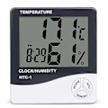 Miniatyrbild 3 av 5: Digital Hygrometer Termometer med Utomhusprob - Stor LCD-skärm - / Omkopplare - Hem/Kontor/Sovrum