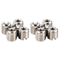 Miniatyrbilde 5 av 8: 10 stk Gjengeinnsatssett Reduksjonsmutter 303 rustfritt stål hunn M4x0,7 hann M8x1,25 0,3 tommer lengde