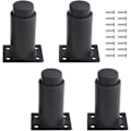 Miniatyrbilde 1 av 5: Justerbare møbelben i metall - Ideell for bord, seng, sofa (8-12 cm, svart)