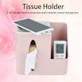 Miniatyrbillede 8 af 8: Multi Grid Hjem Stue Fjernbetjening Opbevaringsboks Servietholder Organizer(Pink )
