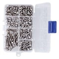 Miniatyrbillede 5 af 8: Bolt møtrik sæt sortiment kit 304 rustfrit stål hætte sekskant hoved fastgørelseselement hardware M3