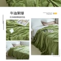 Pikkukuva 2 / 5: Jäähdytyspeitto Maito Fleece Lattice Jacquard Peitto Summer Cold Single Nap Peitto vuodesohvaan Toimisto Vihreä 100x120cm