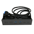 Miniatyrbillede 8 af 8: 5,25 tommer frontpanel 2-ports USB-port Optisk drev Frontpanel USB 3,0 til 19 ben metal optisk drevbås til pc-computertaske