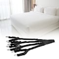 Miniatyrbillede 2 af 8: Sengespændeholder Anti-slip Fastgørelsesspænde Justerbare Elastiske Stropper med 8 Clips (Sort)