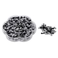 Miniatyrbillede 2 af 8: 1000 stk. skinnende, transparente dekorative rhinestones til neglekunst til piger og kvinder JM201 sort